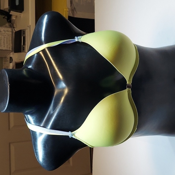 Victoria's Secret DREAM ANGELS Padded Demi Convertible Push Up Bra Yellow 32D - Picture 7 of 10